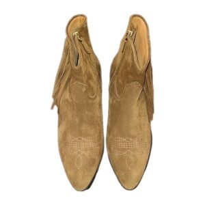 Polo Ralph Lauren W 7.5 Brown Lucille Suede Western Ankle Booties Portugal